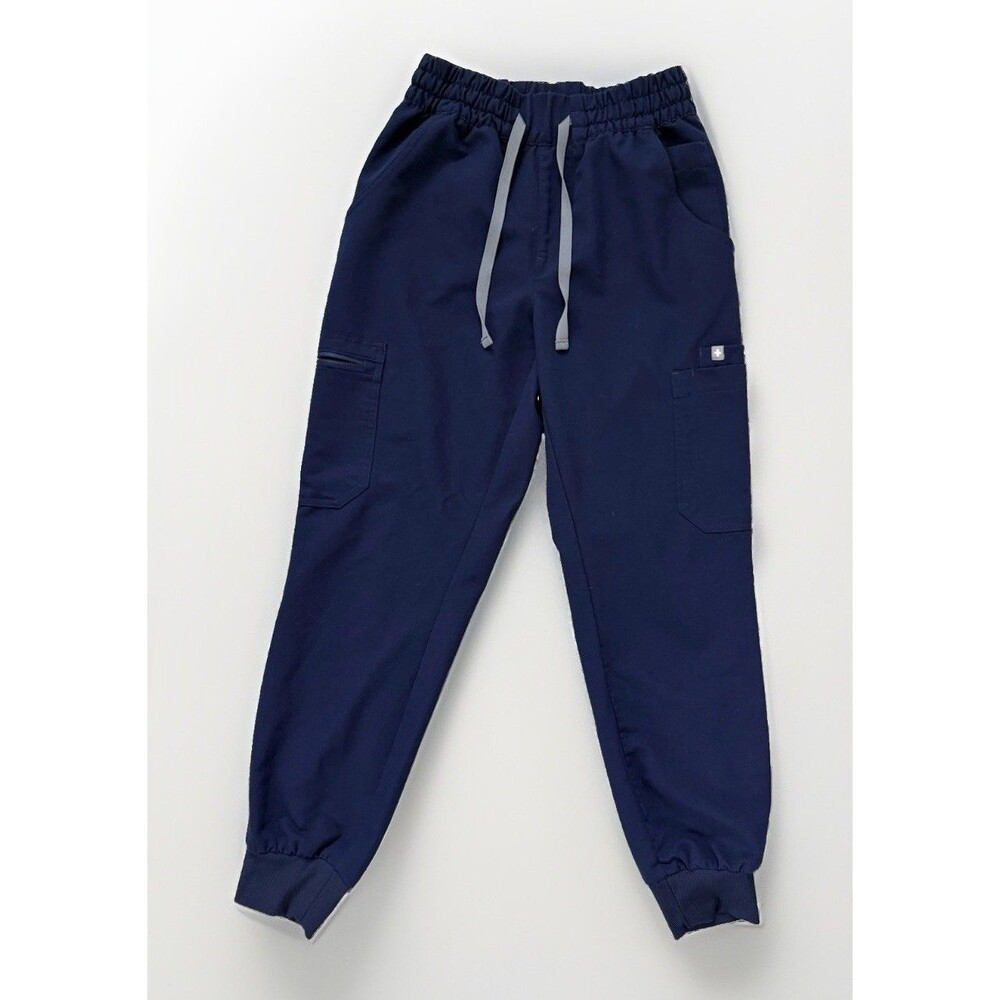 FIGS Uman High Rise Jogger Scrub Pants Womens XS Petite Navy Blue Medical Nurse